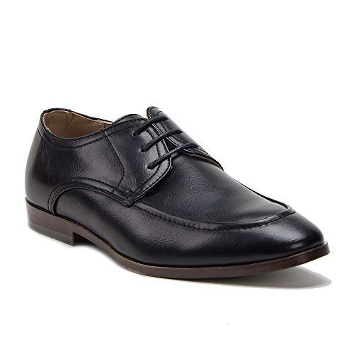 Men's Leather Lined Round Toe Lace Up Oxford Dress Shoes