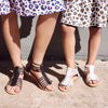 Toddler Girls' Gladiator Sandals with Back Zipper Open Toe Shoes - Jazame, Inc.