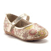 Girls FHX-03I Toddlers Mary Jane Embellished Floral Print Flats Shoes - Jazame, Inc.