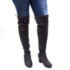 Women's Miles-02 Faux Suede Over The Knee OTK Tall Riding Dress Boots - Jazame, Inc.