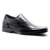 Men's Black Smooth Classic Square Toe Slip On Penny Loafers, Dress Shoes