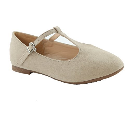 Bella Marie Kids Mary Jane T-Strap Ballet Flats Shoes
