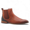 Men's 49113 Leather Lined Ankle High Classic Chelsea Dress Boots