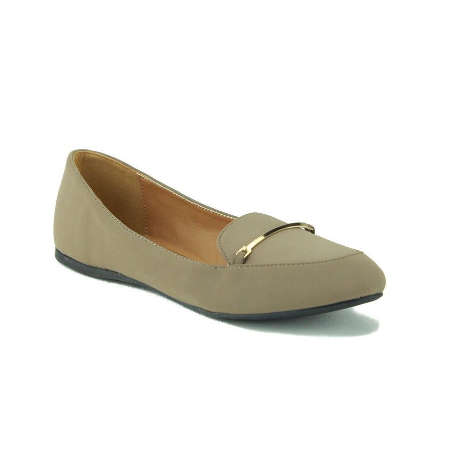 Women's Gracie-41 Nubuck Slip on Pointy Toe Ballet Flats, Dress Shoes