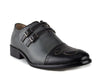 Men's 95731 Leather Lined Double Monk Strap Cap Toe Dress Shoes