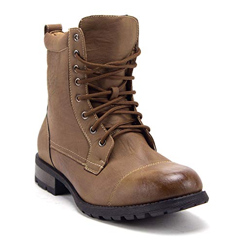 Men's 661 Tall Military Fashion Cap Toe Lace Up Combat Motorcycle Boots