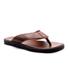 Men's 69213 Leather Slip On Peasant Toe Loop Roman Flip Flop Dress Sandals