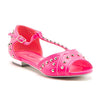 Jazamé Women's Becky-43 Studded Peep Toe T-Strap Sandals Flats Shoes