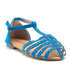 Girls Carmen-12K Gladiator Flats Embellished T-Strap Closed Toe Sandals - Jazame, Inc.