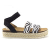 Women's Chiara-10 Platform Elastic Stretch Ankle Strap Espadrilles Flatform Sandals - Jazame, Inc.