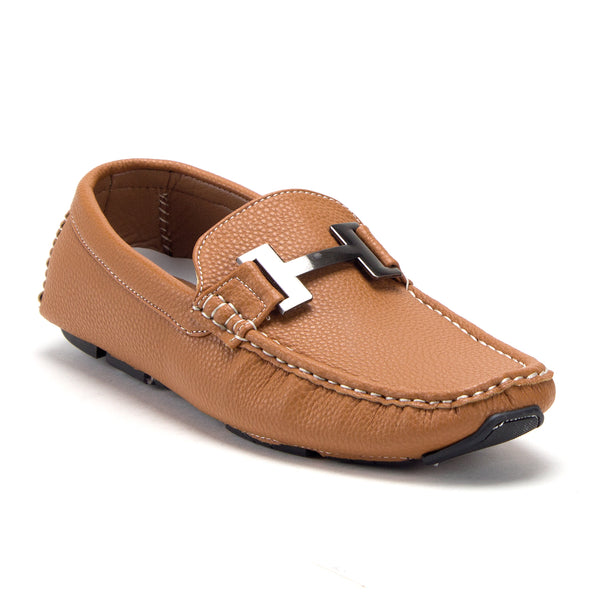 Men's Casual Slip On H Buckle Driving Mocs Smoking Flats Shoes - Jazame, Inc.