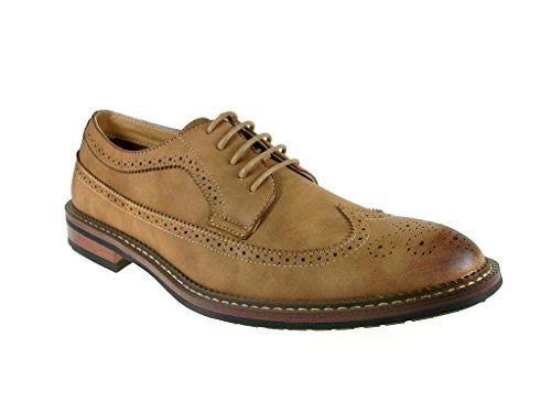 Ferro Aldo Men's 19312 Brogue Wing Tip Oxford Shoes - Jazame, Inc.