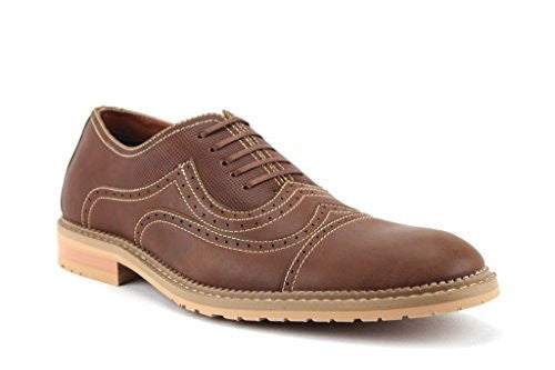 Ferro Aldo Men's 19382LE Cap Toe Stitch Lace Up Oxford Dress Shoes - Jazame, Inc.