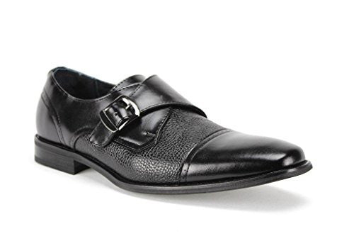 New Men's 19308A Single Monkstrap Cap Toe Dress Loafers Shoes - Jazame, Inc.