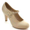 Women's Kimmy Round Toe Low Heel Mary Jane Dress Pumps - Jazame, Inc.