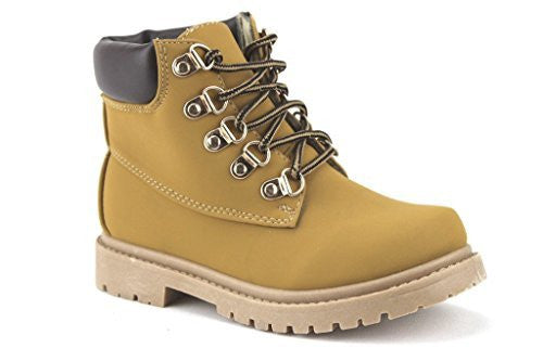 Kids Cay-06 Padded Ankle High Lace Up Fashion Boots - Jazame, Inc.