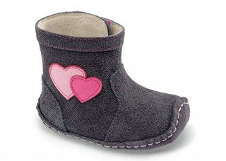 See Kai Run Girl's F14 Miriam Suede Heart Soft Sole Boot - Jazame, Inc.