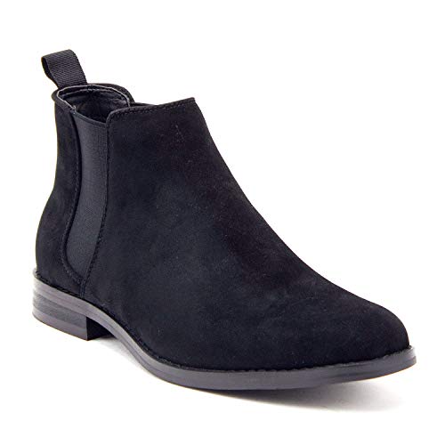 Men's B-2963 Chuck Nubuck Suede Pull-On Round Toe Chelsea Boots - Jazame, Inc.