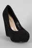 Women's Berry-01 Suede Round Toe Hidden Platform Wedges - Jazame, Inc.