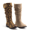 Little Toddler Girls Knee High Suede Zipped Fold Down Riding Boots - Jazame, Inc.