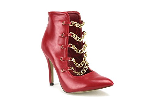 Women's Timeless015 Metal Chain Ankle High Heels - Jazame, Inc.