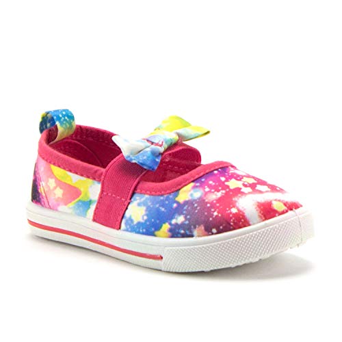 Girls Cay-02I Toddlers Classic Space Galaxy Flats Slip On Canvas Sneakers Shoes - Jazame, Inc.