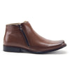 Men's 38307 Ankle High Double Zippered Classic Dress Boots (Brown) - Jazame, Inc.