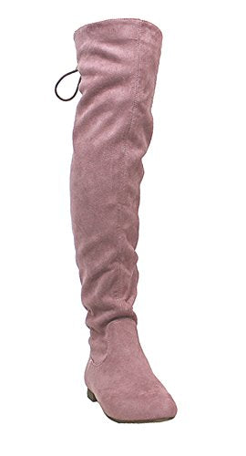 Women's Benson-1 Suede Drawstring Tie Riding Over The Knee Boots - Jazame, Inc.