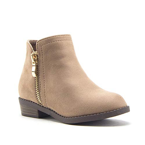 Jazamé Little Girls Ankle High Round Toe Bootie Fashion Chelsea Dress Boots