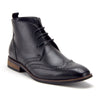 Men's VW314 Classic Ankle High Lace Up & Zipped Wing Tip Dress Boots - Jazame, Inc.