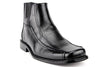 Men's 38912 Leather Lined Ankle High Moto Zipped Chelsea Dress Boots - Jazame, Inc.