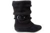 Girls Daysi-K Black Tall Ruched Fold Over Knit Boots - Jazame, Inc.