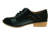 Women's Vinci-22 Snake Textured 2-Tone Laser Cut Oxfords Shoes - Jazame, Inc.