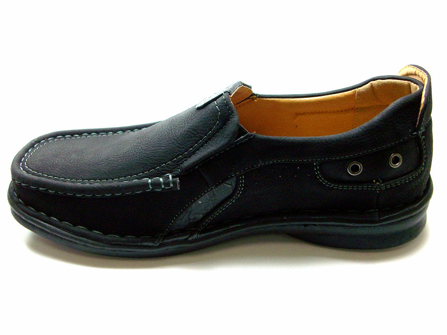 New Mens CAS-247 Comfort Walking Loafers Shoes BLACK - Jazame, Inc.