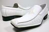 Boys Conal Squared Toe Dress Design Loafers Shoes K-61010 White-17 - Jazame, Inc.