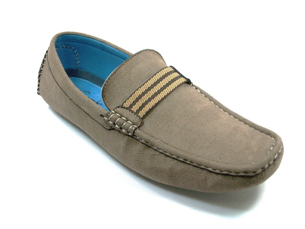 Mens Bravo Moccasin Driver Slip On Casual Loafers MOC-1 Taupe - Jazame, Inc.