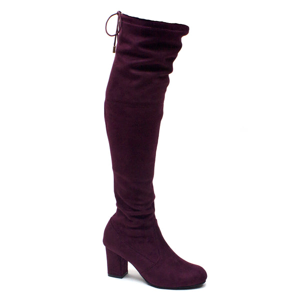 Women's Miles-02 Faux Suede Over The Knee OTK Tall Riding Dress Boots - Jazame, Inc.