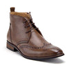 Men's VW314 Classic Ankle High Lace Up & Zipped Wing Tip Dress Boots - Jazame, Inc.