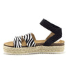 Women's Chiara-10 Platform Elastic Stretch Ankle Strap Espadrilles Flatform Sandals - Jazame, Inc.