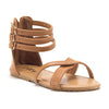 Toddler Girls' Gladiator Sandals with Back Zipper Open Toe Shoes - Jazame, Inc.