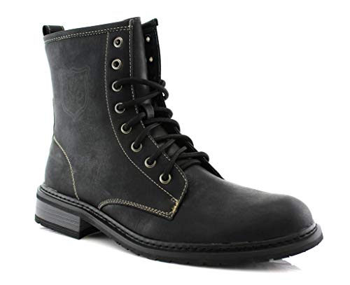 Men's 919674 Tall Ankle High Military Combat Fashion Dress Boots - Jazame, Inc.